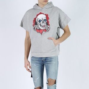 Unravel Project Mens XL Skull Hooded Sweatshirt